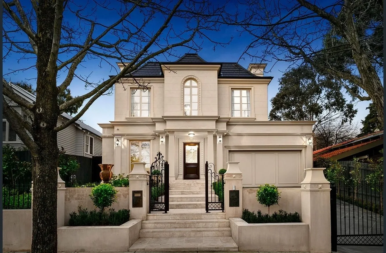 Completed private residence by MV Property Group featuring timeless architecture and considered detailing.